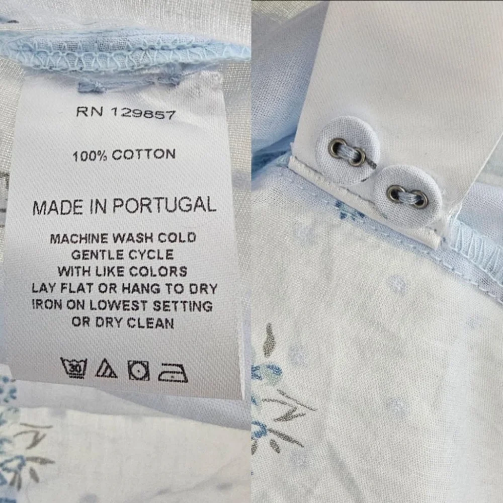 NWT The Shirt by Rochelle Behrens the Candice floral dress in soft blue ditsy - Picture 7 of 8